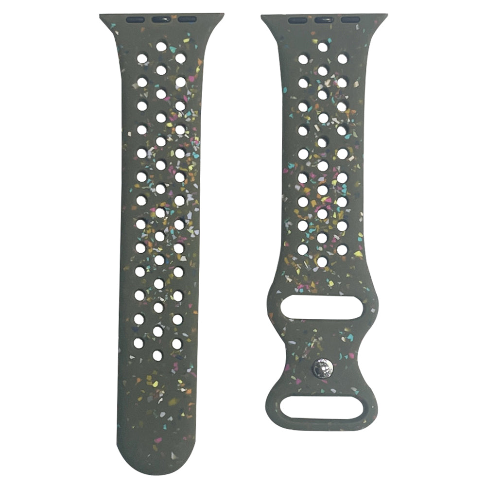 Watch Band for Apple Watch Series 9 8 7 41mm SE (2023) SE (2022) 6 5 4 SE 40mm 3 2 1 38mm Silicone Pattern Wriststrap Watch Band for Apple Watch Series 9 8 7 41mm SE (2023) SE (2022) 6 5 4 SE 40mm 3 2 1 38mm Silicone Pattern Wriststrap